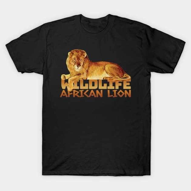 Wildlife African Lion T-Shirt by KewaleeTee